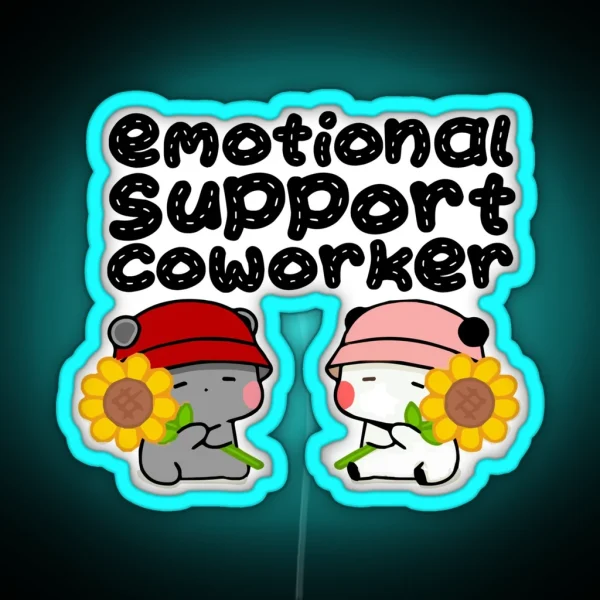 Emotional Support Coworker RGB Neon Sign
