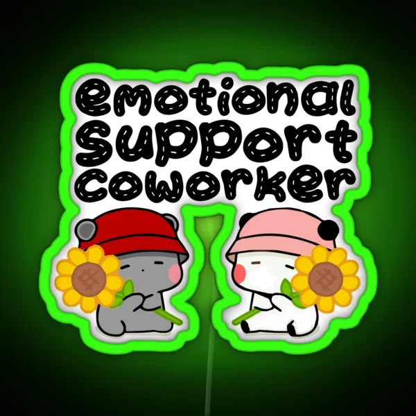 Emotional Support Coworker RGB Neon Sign