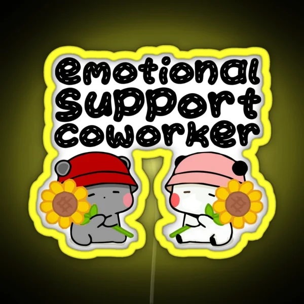 Emotional Support Coworker RGB Neon Sign
