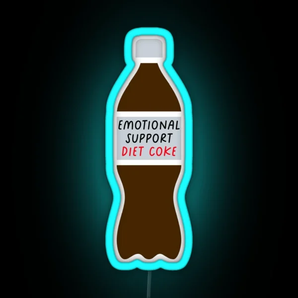 Emotional Support Diet Cola RGB Neon Sign