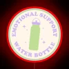 Emotional support hydration reminder led in soothing green and purple hues.
