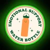 Add emotional support vibes with neon orange green water bottle led