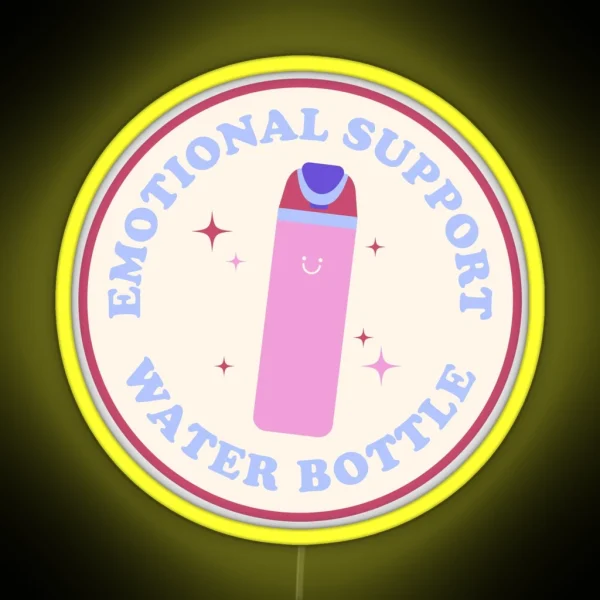 Emotional Support Water Bottle Led Orchid RGB Neon Sign