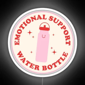 Emotional Support Water Bottle Led Red And Pink RGB Neon Sign