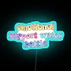 RGB Neon Sign: Emotional Support Water Bottle with Colorful Display Lighting