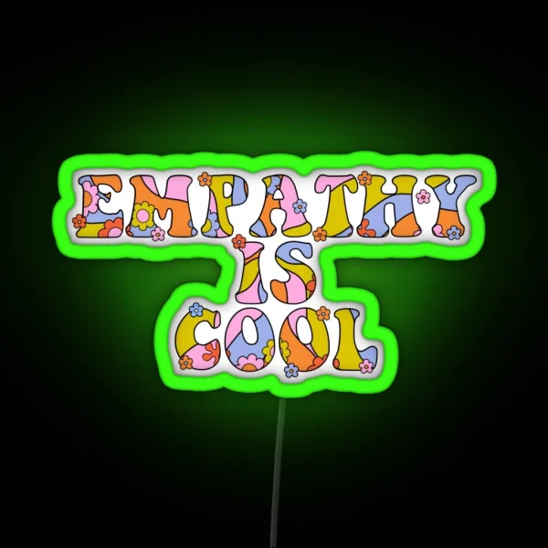 Empathy Is Cool The Peach Fuzz RGB Neon Sign