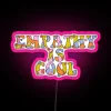 RGB LED Neon Sign Art Displaying Empathetic Vibes and Calm Atmosphere