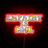 Empathetic Vibes Only: Softly Glowing RGB Neon Sign with Peach Fuzz.