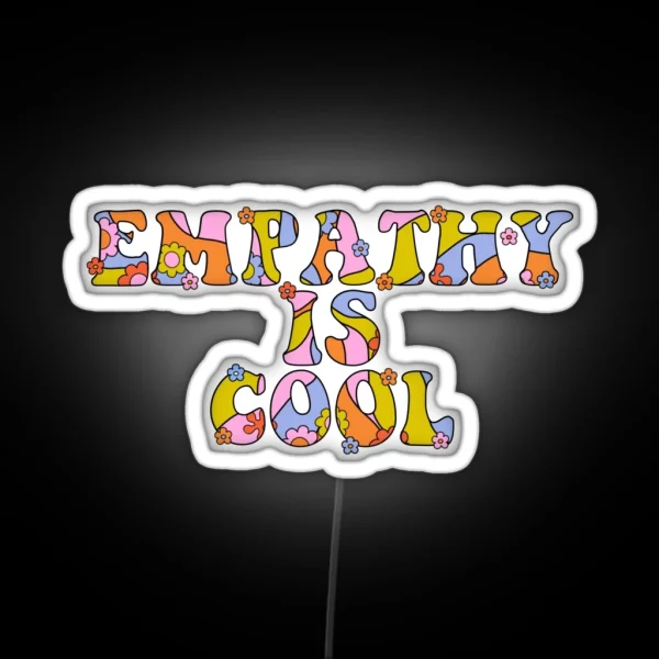 Empathy Is Cool The Peach Fuzz RGB Neon Sign