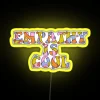 Vibrant Peach Fuzz Embracing Empathy through Colorful Neon LED Signage