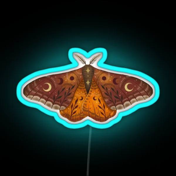 Emperor Moth RGB Neon Sign
