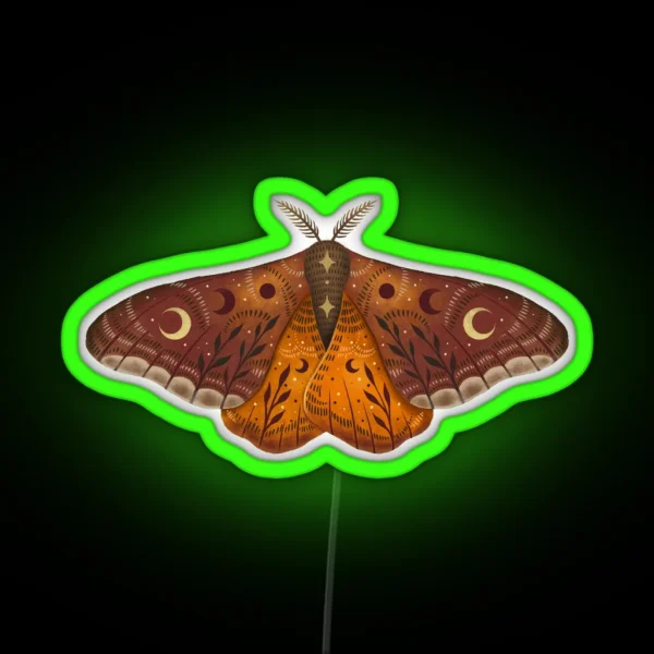 Emperor Moth RGB Neon Sign