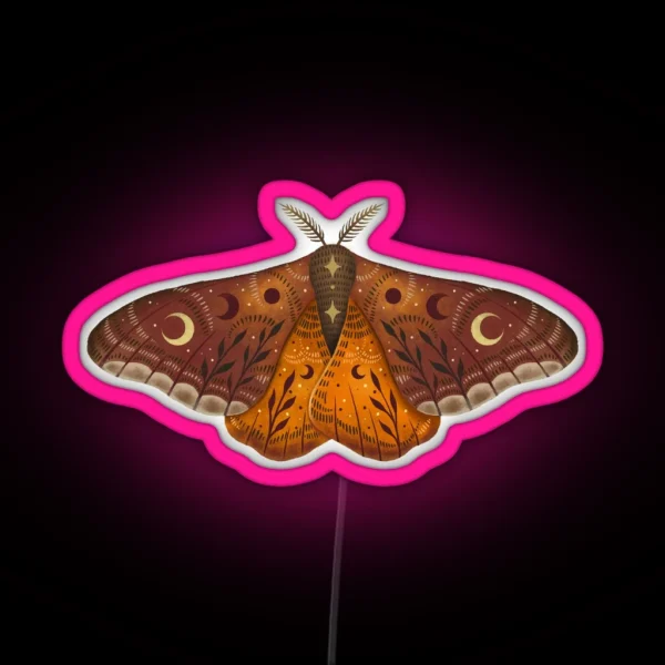 Emperor Moth RGB Neon Sign