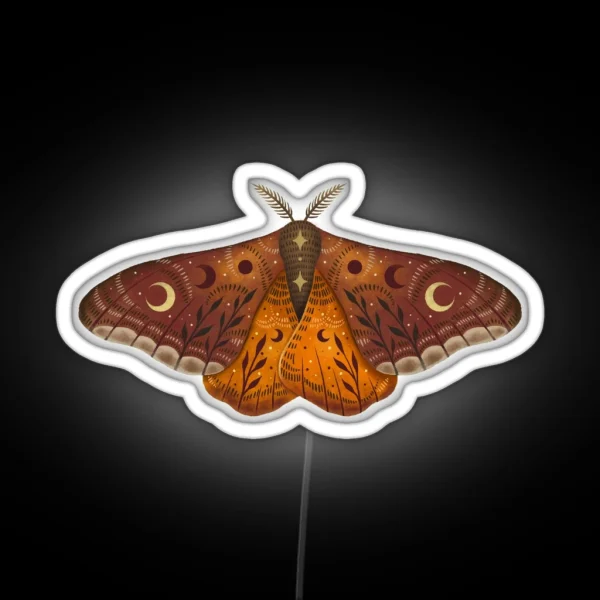 Emperor Moth RGB Neon Sign