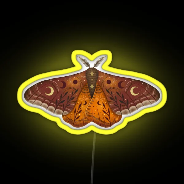 Emperor Moth RGB Neon Sign
