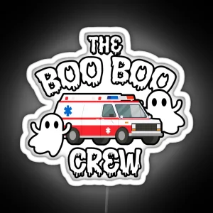 EMS EMT Paramedic Boo Boo Crew Ambulance Halloween RGB Neon Sign