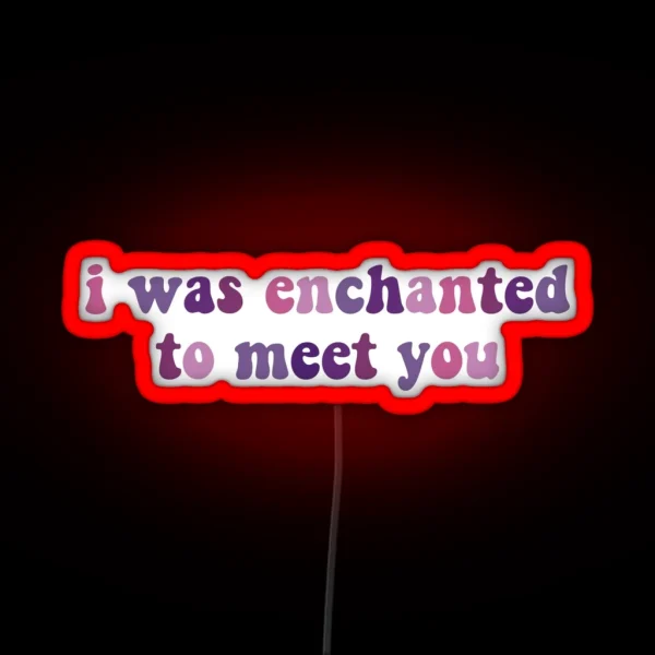 Enchanted Lyrics RGB Neon Sign