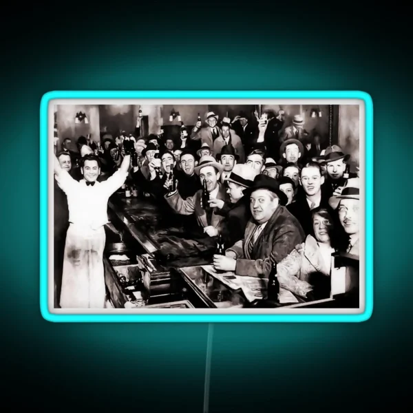 End Of Prohibition Party At Local Bar 1933 RGB Neon Sign
