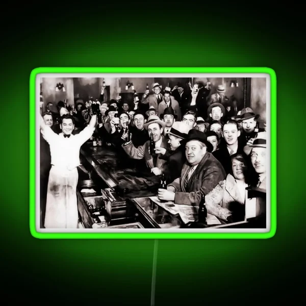 End Of Prohibition Party At Local Bar 1933 RGB Neon Sign