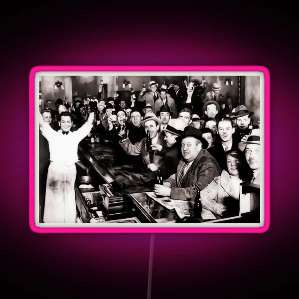End Of Prohibition Party At Local Bar 1933 RGB Neon Sign