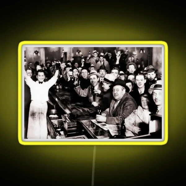 End Of Prohibition Party At Local Bar 1933 RGB Neon Sign