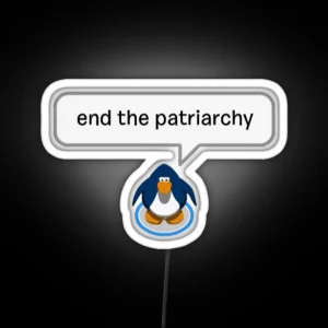 End The Patriarchy Club Penguin RGB Neon Sign