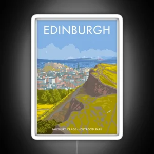 Endinburgh Salisbury Crags RGB Neon Sign