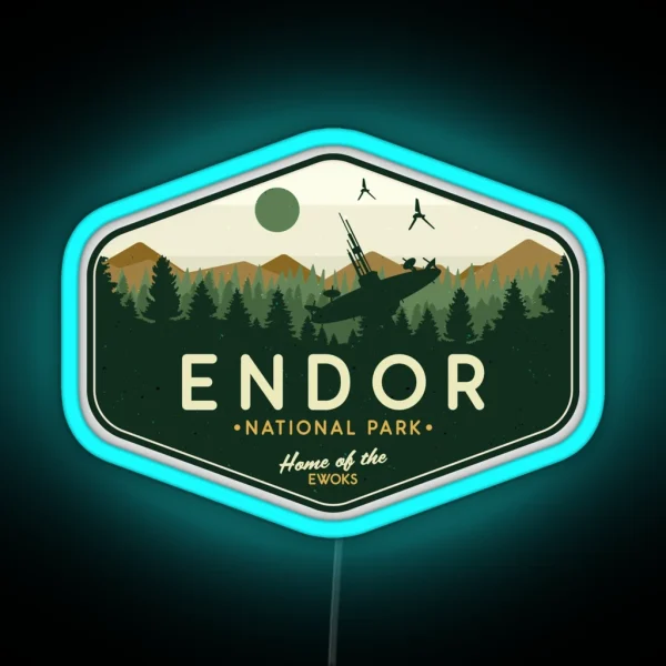 Endor National Park Home Of The Ewoks RGB Neon Sign