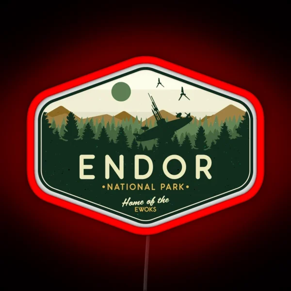 Endor National Park Home Of The Ewoks RGB Neon Sign