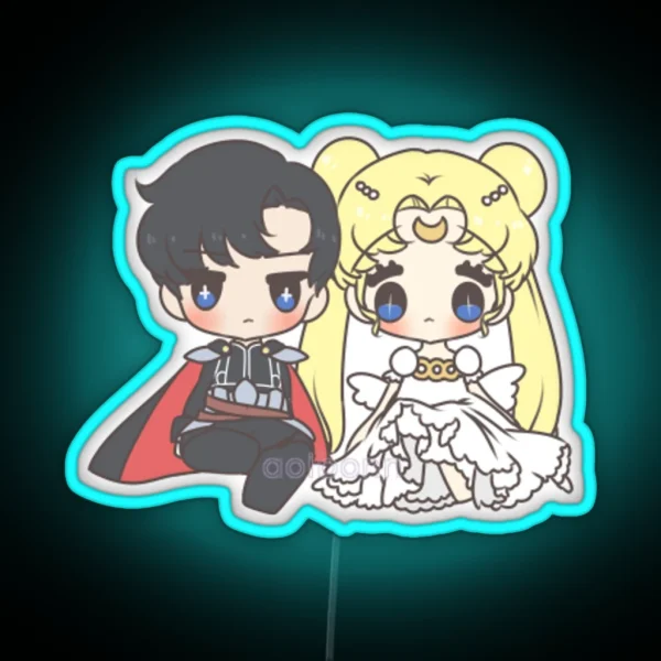 Endymion And Princess Serenity RGB Neon Sign