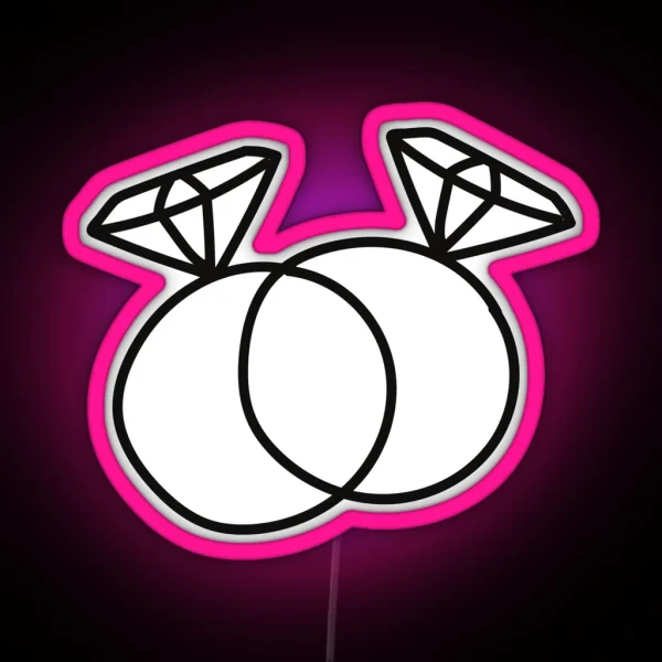 Engagement Rings RGB Neon Sign