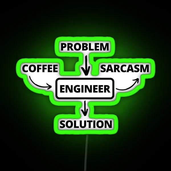 Engineer Problem Solving RGB Neon Sign