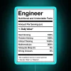 Retro engineer funny office decor with colorful RGB neon lighting
