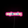 Customizable LED engineering logo with vibrant RGB neon lighting effect