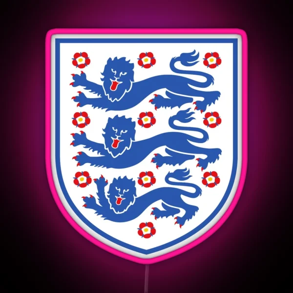 England Football RGB Neon Sign