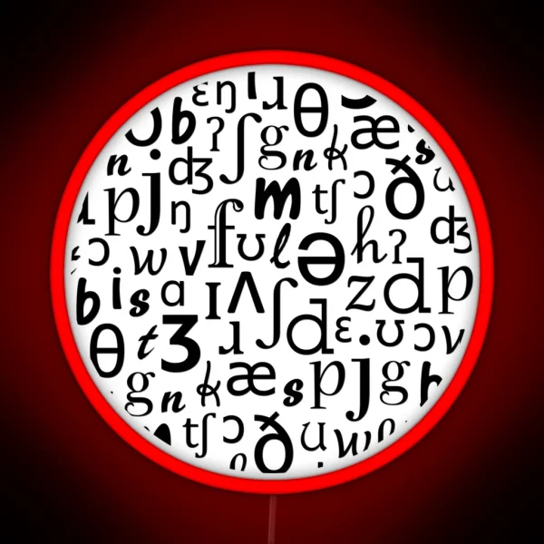 English Phonetic Sounds Linguistics White RGB Neon Sign