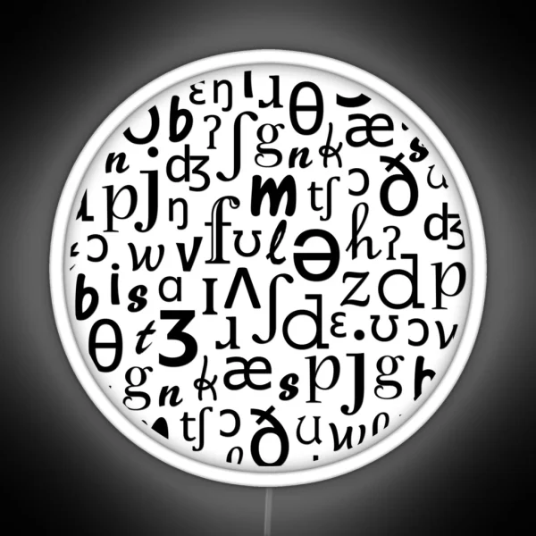 English Phonetic Sounds Linguistics White RGB Neon Sign