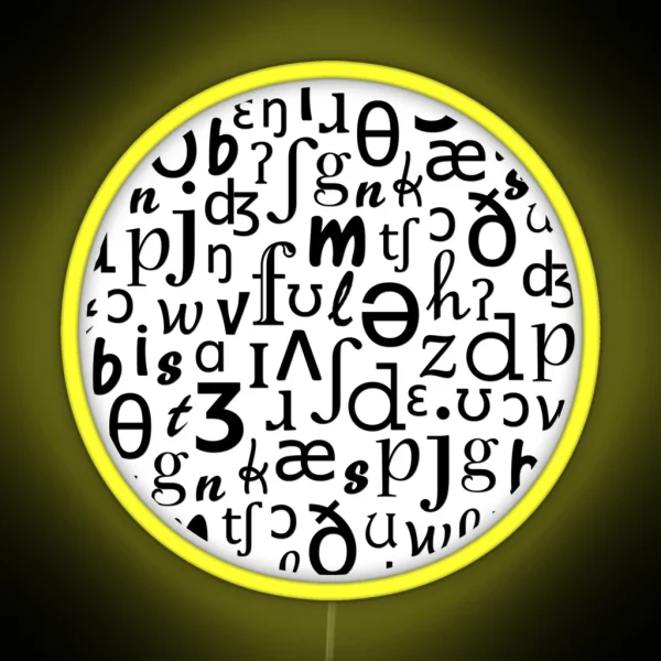 English Phonetic Sounds Linguistics White RGB Neon Sign