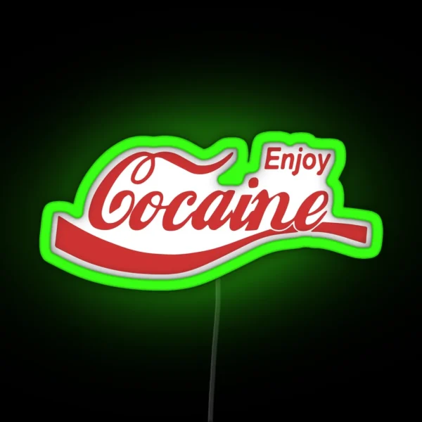 Enjoy Cocaine RGB Neon Sign