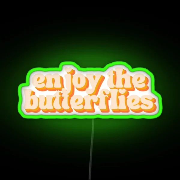 Enjoy The Butterflies Daniel Ricciardo Quote RGB Neon Sign