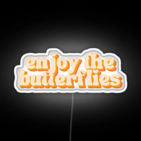 Enjoy The Butterflies Daniel Ricciardo Quote RGB Neon Sign