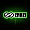 Vibrant RGB neon bar decorations Enkei customizable wall lighting display.