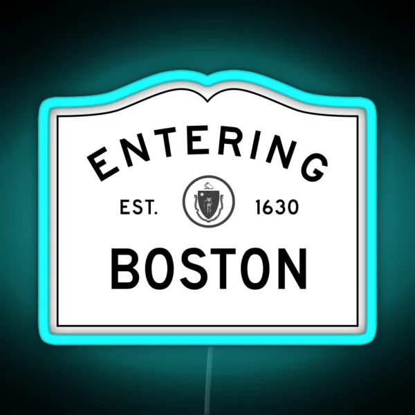 Entering Boston RGB Neon Sign