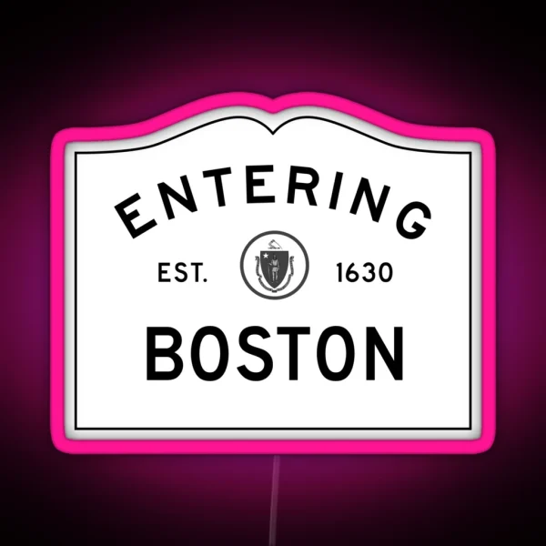 Entering Boston RGB Neon Sign