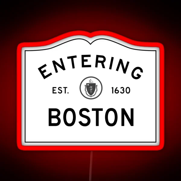 Entering Boston RGB Neon Sign