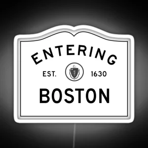 Entering Boston RGB Neon Sign