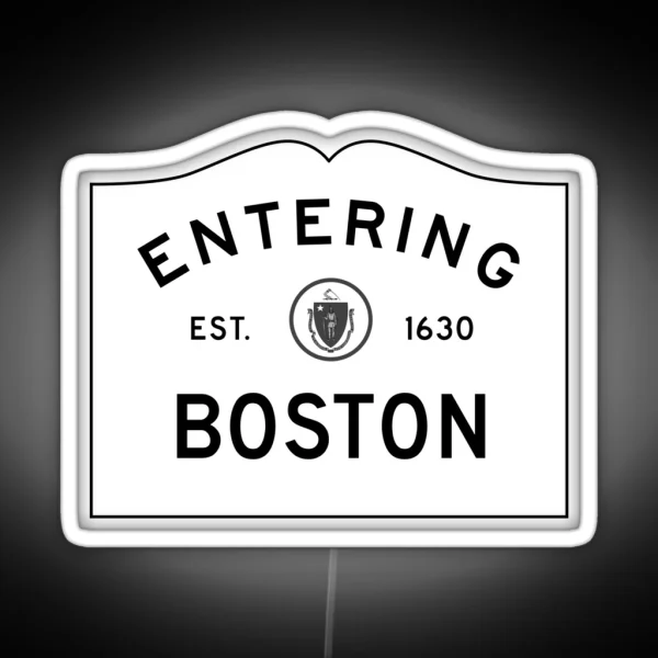 Entering Boston RGB Neon Sign