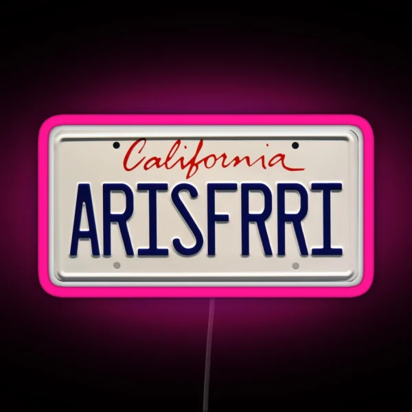 Entourage Ari Gold S Ferrari License Plate RGB Neon Sign