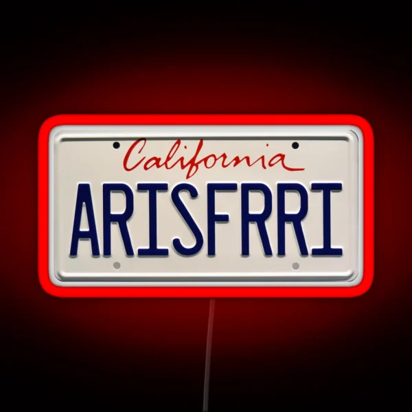 Entourage Ari Gold S Ferrari License Plate RGB Neon Sign