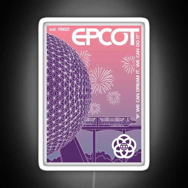 Epcot Center Twilight Hours RGB Neon Sign